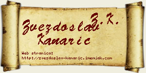 Zvezdoslav Kanarić vizit kartica